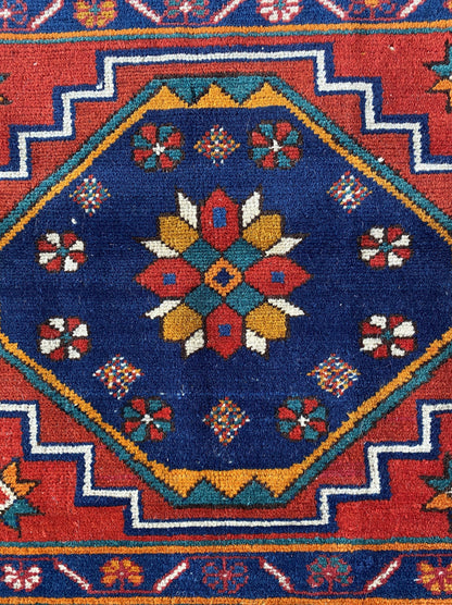 Antique Derbent Rug, 4x7 Rug, Daghestan Rug