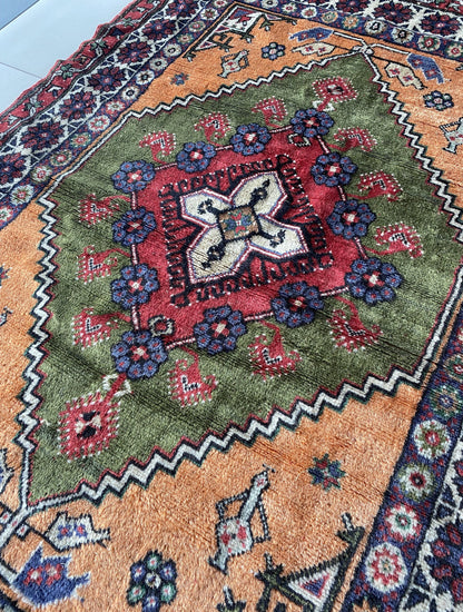 Dazkiri Rug, Dazkiri Carpet, Anatolian Rug, Vintage Rug, Wool Rug, 5x6 Rug, Oriental Rug, Traditional Rug, Turkish Carpet, Handwoven Rug