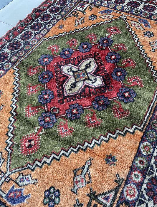 Dazkiri Rug, Dazkiri Carpet, Anatolian Rug, Vintage Rug, Wool Rug, 5x6 Rug, Oriental Rug, Traditional Rug, Turkish Carpet, Handwoven Rug