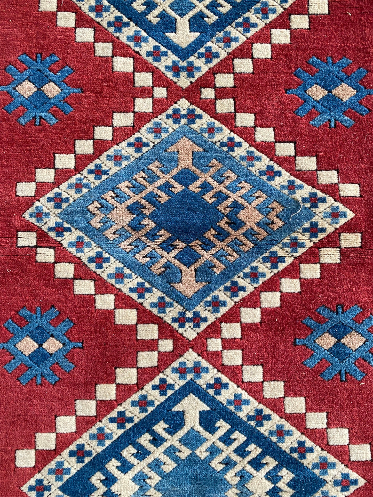 Vintage Rug,Wool Rug,Handmade Rug,Kars Rug,Konya Rug,Turkish Rug,Oriental Rug,Tribal Rug,Nomadic Rug,3x5 Rug,Kazak Design Rug,Traditional