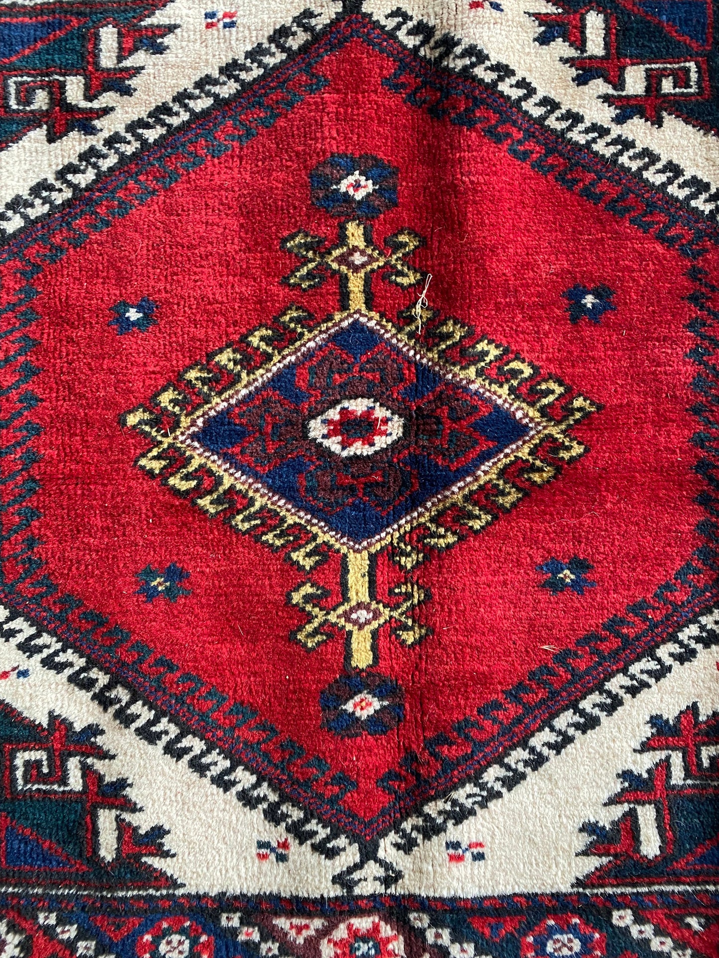 Small Sized Vintage Dosemealti Rug