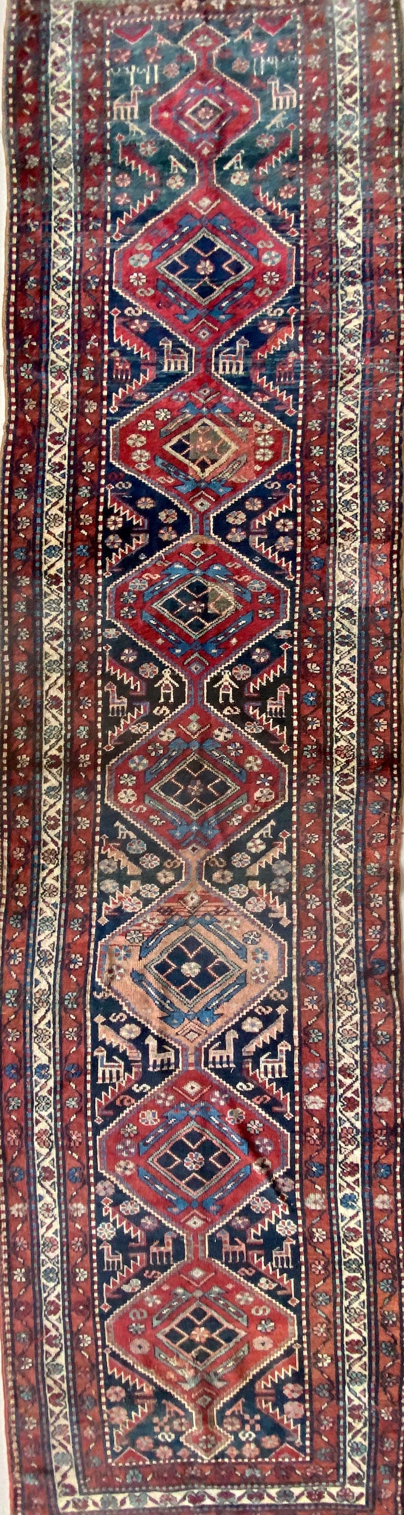 Antique Shirvan Runner Rug, 3x13 Antique Runner Rug