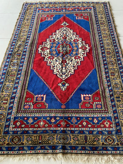 Vintage Turkish Rug,Anatolian Handmade Rug,Taspinar Carpet,Kayseri Rug,Central Anatolia Rug,Wool Rug,5x7 ft Rug