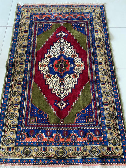 Vintage Turkish Rug,Anatolian Handmade Rug,Taspinar Carpet,Kayseri Rug,Central Anatolia Rug,Wool Rug,4x6 Rug