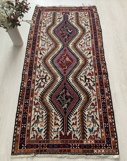 Shahsavan Soumak Runner Rug