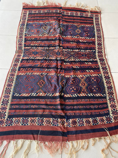 Antique Tribal Kurdish Kilim