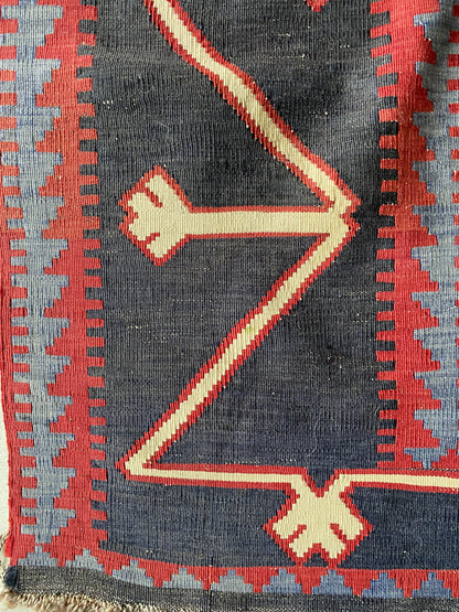 Antique Caucasus Kilim Rug