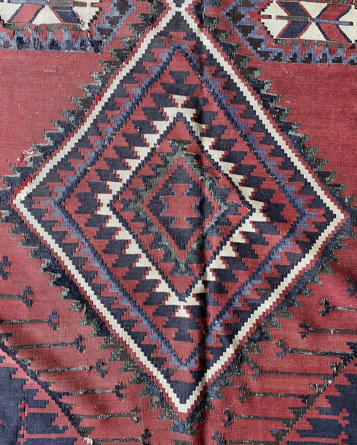 Antique Caucasus Kilim Rug, Shirvan Kilim, 6x11 Rug