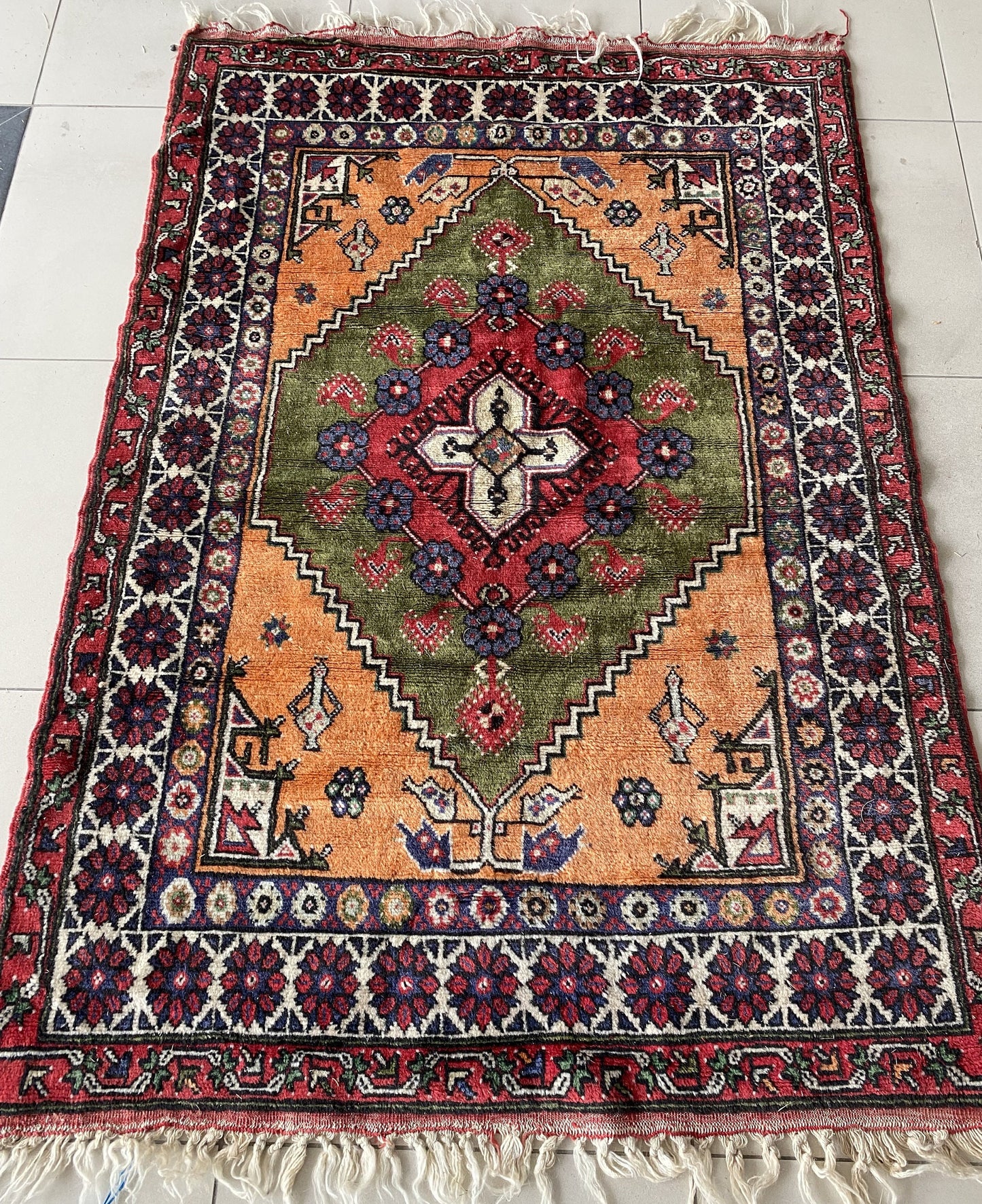 Dazkiri Rug, Dazkiri Carpet, Anatolian Rug, Vintage Rug, Wool Rug, 5x6 Rug, Oriental Rug, Traditional Rug, Turkish Carpet, Handwoven Rug