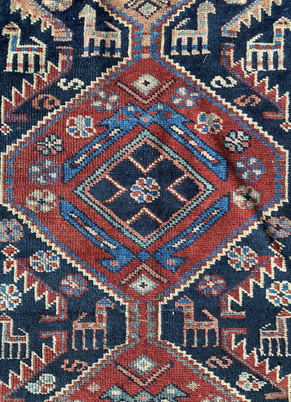 Antique Shirvan Runner Rug, 3x13 Antique Runner Rug