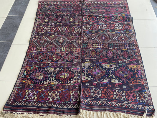 Herki Nomad Tribe Kurdish Kilim Rug