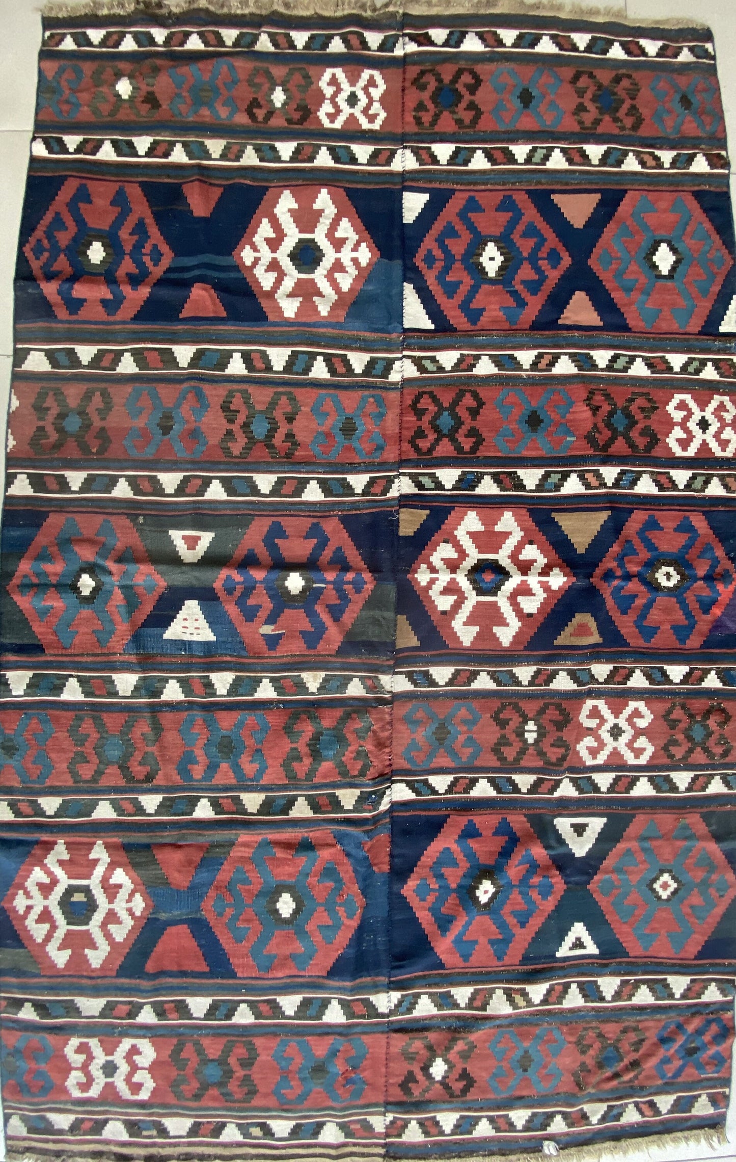 Antique Shirvan Kilim Rug, 6x10 Kilim Rug