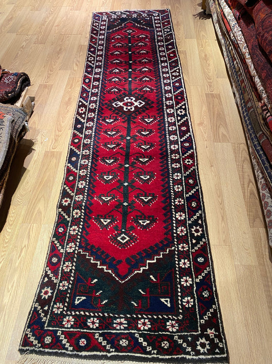 Vintage Runner Rug, Dosemealti Rug, Turkish Runner Rug, 2x10 Runner Rug