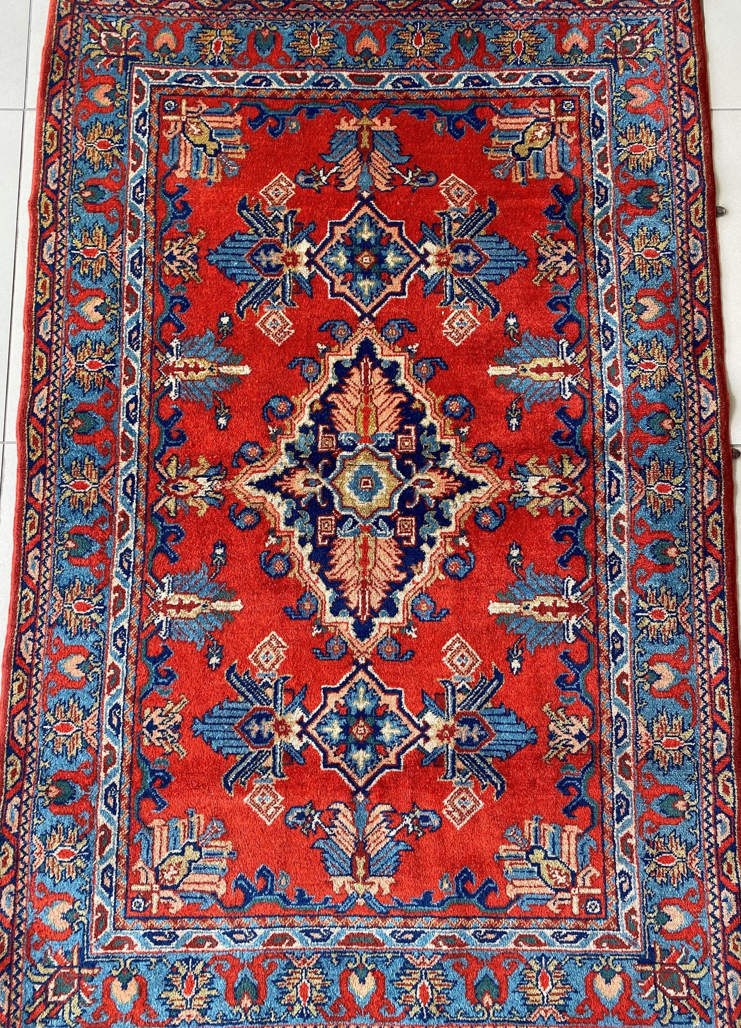 Antique Kuba Rug, Antique Caucasus Carpet, Kuba Rug from Caucasus, 4x6 ft Rug