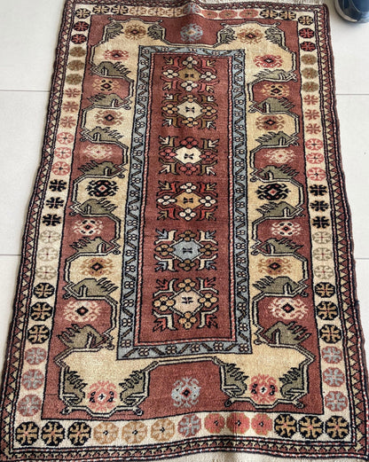 Vintage Turkish Milas Rug