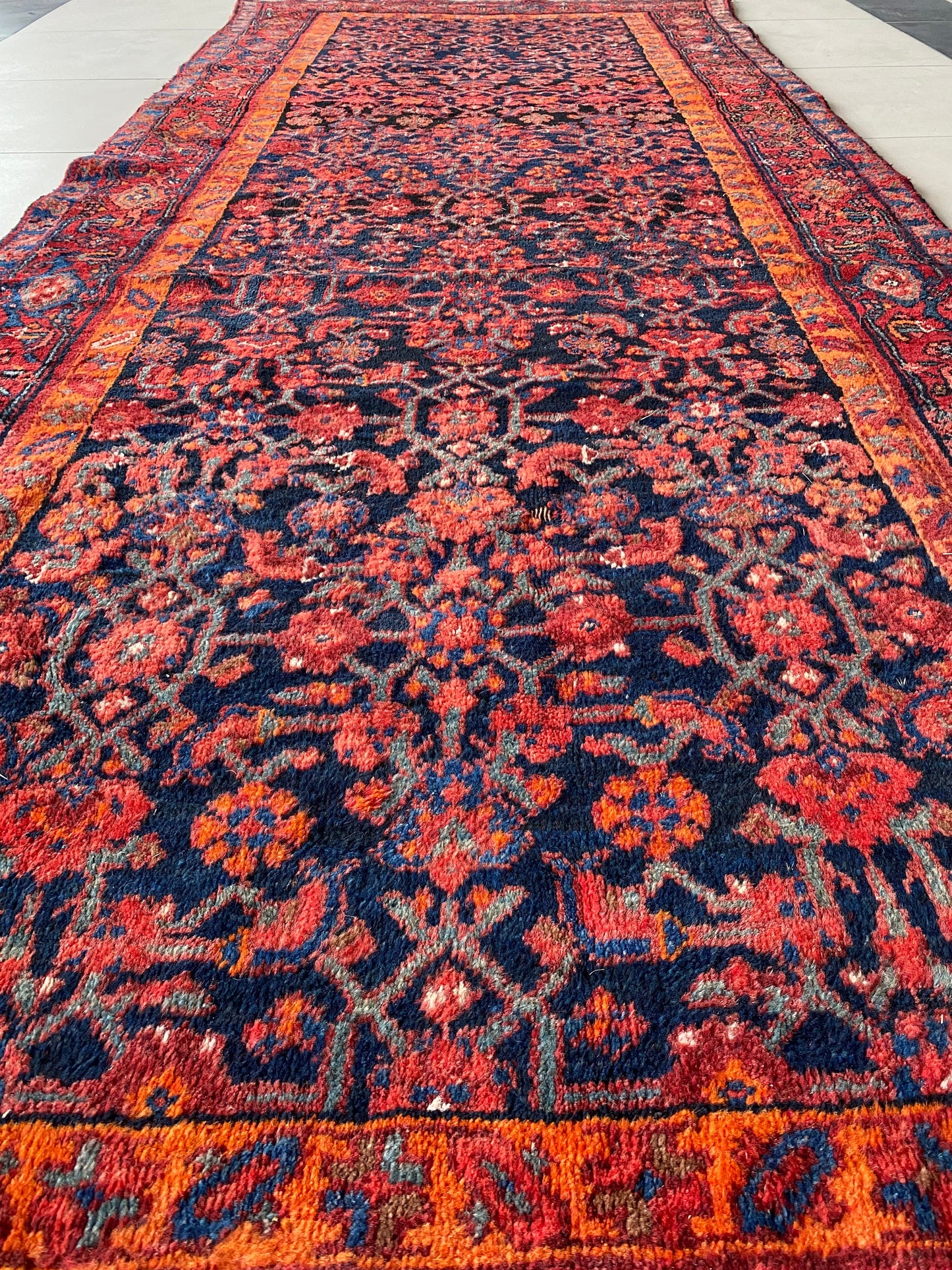 Antique Kurdish Runner, Antique Kurdish Rug, Antique Runner Rug, Antique Tribal Rug, Antique Nomadic Rug, 19th Century Rug, 5x12 Rug