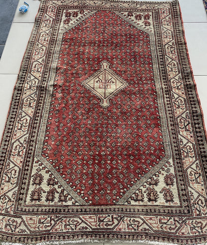 Antique Kurdish Rug, Antique Kurdish Carpet, 4x7 Rug