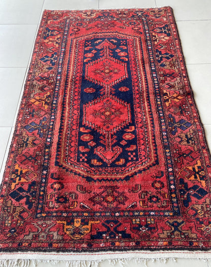 Antique Kurdish Rug, Antique Kurdish Carpet, Tribal Kurdish Rug, 4x7 Rug