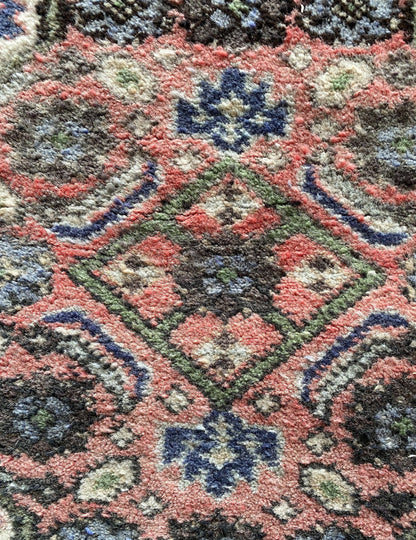 Vintage Rug, Oriental Handwoven Wool Tribal Rug