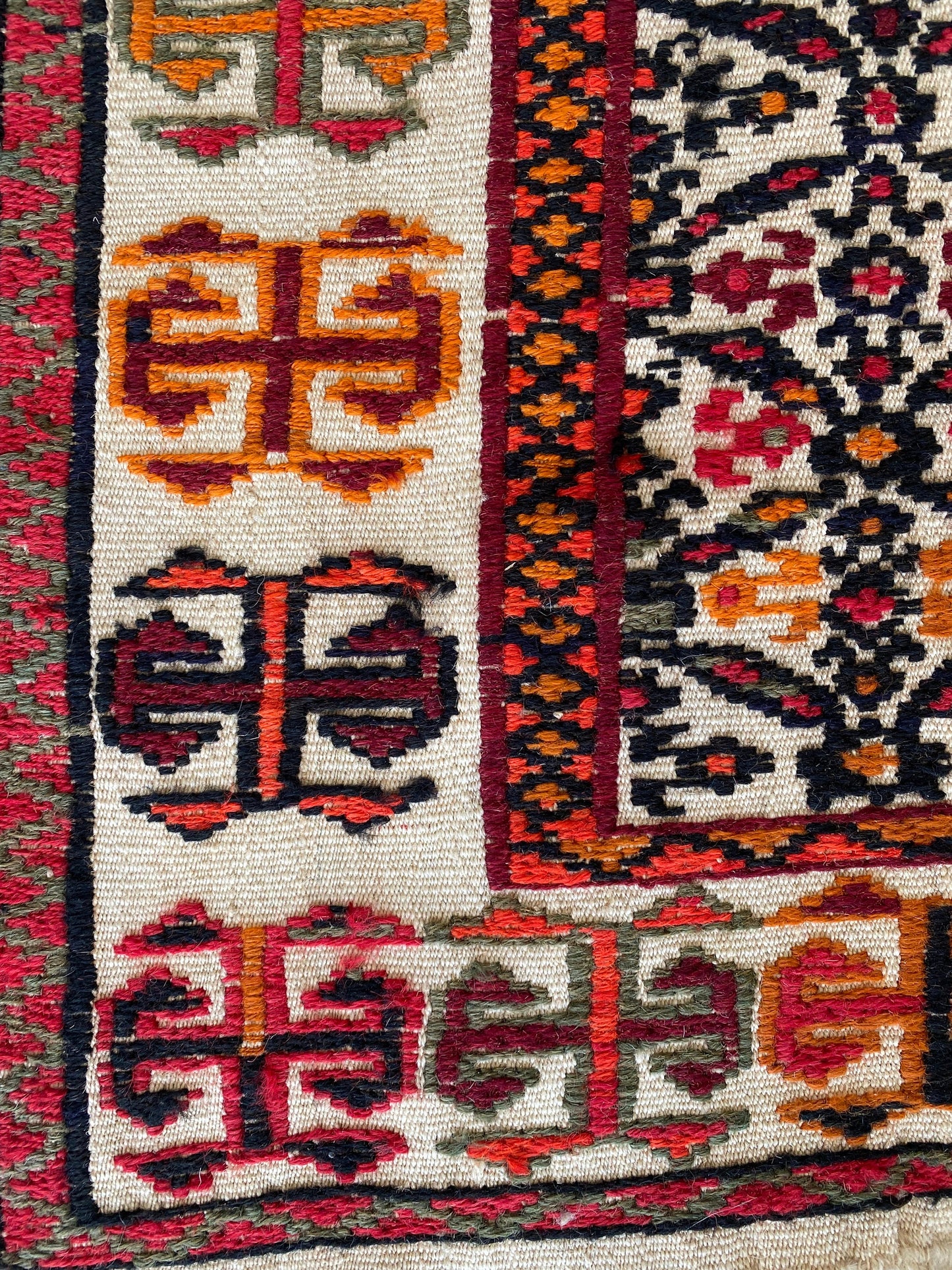 Caucasian Runner Rug, Caucasus Rug, Jijim Rug, Cicim Rug, 4x9 Rug, Long rug, Handwoven Antique Rug