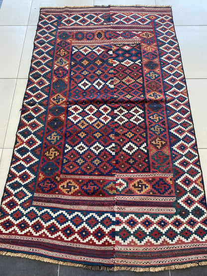 Antique Bakhtiari Kilim Rug