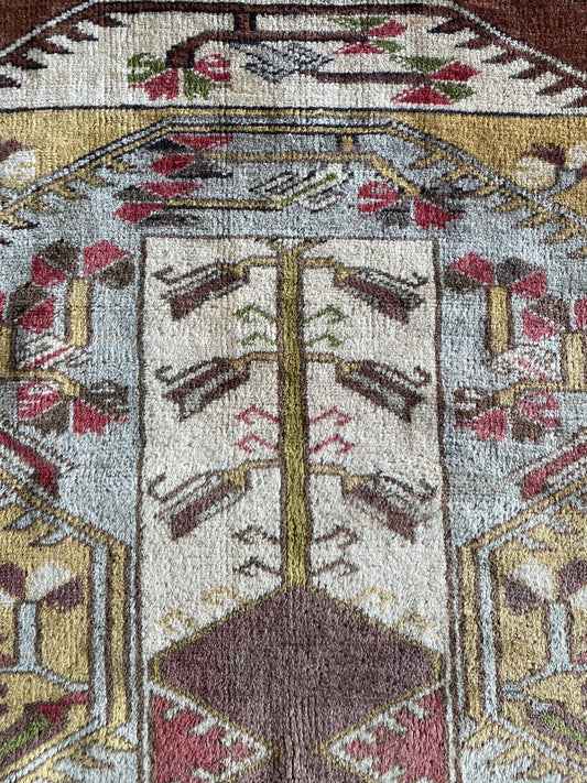 Vintage Turkish Milas Rug