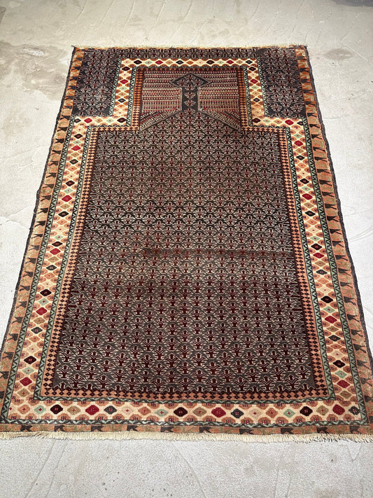 Baluch Prayer Rug, Baluch Tribal Rug, Mihrab, Baluch Rug, Oriental Rug, Nomadic Rug