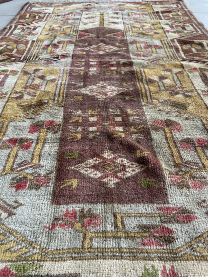 Vintage Turkish Milas Rug