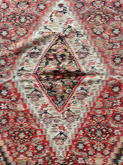 Antique Senneh Kurdish Kilim Rug